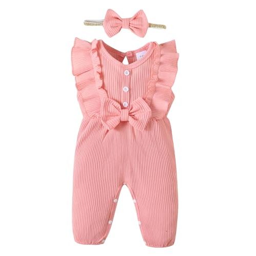 Mioglrie Newborn Baby Girl Clothes One Piece Jumpsuits Clothes Short Sleeve Rompers Summer Clothes for Baby