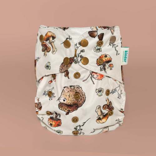 Animals and Insects: Essentials Pocket Cloth Diaper with Athletic Wicking Jersey, Grows with your Baby