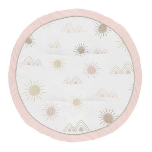 Sweet Jojo Designs Girl Baby Tummy Time Playmat Desert Sun Pink Mauve and Taupe