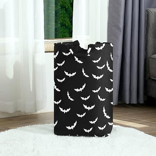 Halloween Bats Goth Laundry Basket Collapsible Laundry Hamper