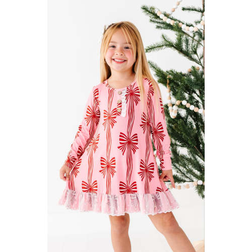 Peppermint Bows | DRESS (with shorts!) – Made By Molly