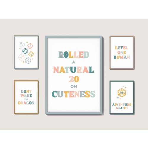 Dungeons Dragons D&D Nursery Art Digital Download Set