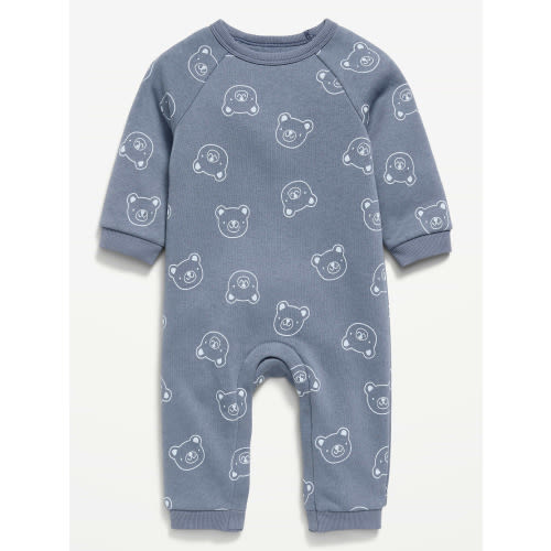 Printed Long-Sleeve Fleece One-Piece for Baby