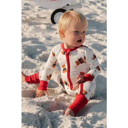 Star Spangled Teddy Zipper Romper