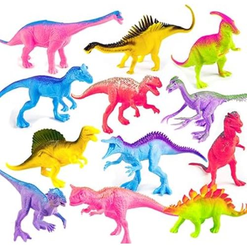 Dinosaur Figures for Toddlers Kids Toys 7 inch Jumbo Figure Educational Mini Small Kimicare Animal Toy,Cake Decoration Dinosaur Girls Boys Gift Party Supplies