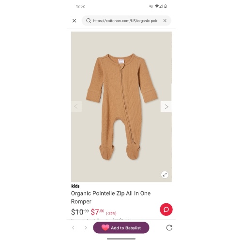 Organic Pointelle Zip All In One Romper