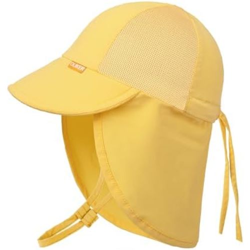 Baby Sun Hat with Breathable Mesh, Neck Flap Infant Unisex Boys Girls Toddler UV Protection Summer Beach Swim