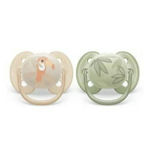 Suce ultradouce Philips Avent, 0 à 6 mois, motifs toucan / vert emb. de 2, SCF091/07 Suce ultradouce Avent 0 - 6 m toucan vert 2 - Walmart.ca