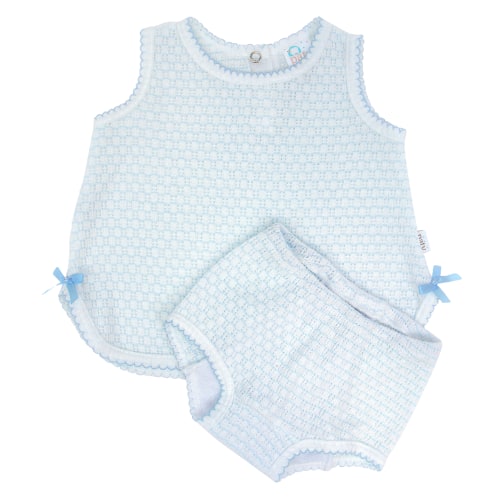 Paty Knit Pinstripe Diaper Set - PatyInc