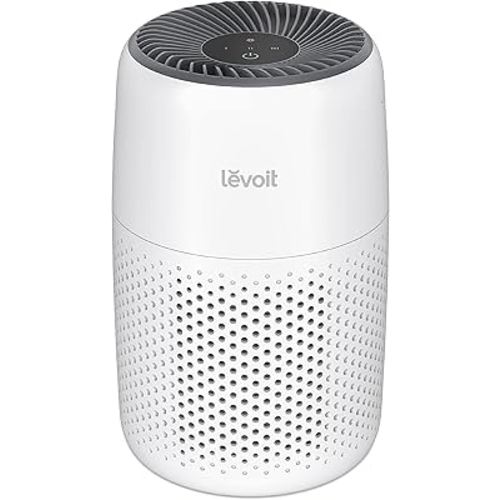 LEVOIT Air Purifiers for Bedroom Home, 3-in-1 Filter Cleaner with Fragrance Sponge for Better Sleep, Filters Smoke, Allergies, Pet Dander, Odor, Dust, Office, Desktop, Portable, Core Mini, White