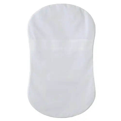 HALO - Bassinest Fitted Sheet | 100% Organic Cotton -White - white ,