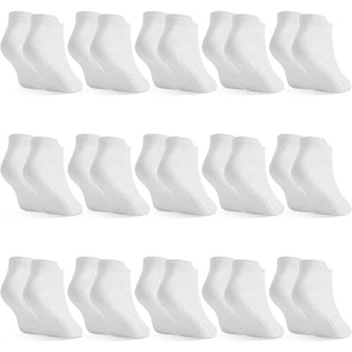 HYCLES Toddler Socks, 15 Pairs Non Slip Grip Ankle Socks for Kids 1-7 Years
