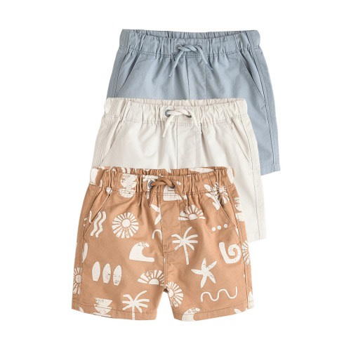 Kids' 3-Pack Assorted Cotton Drawstring Shorts