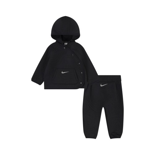 Baby Ready Set Snap Hoodie & Leggings Set, Black