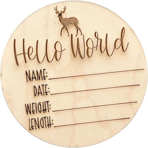 Small Wooden Baby Birth Sign