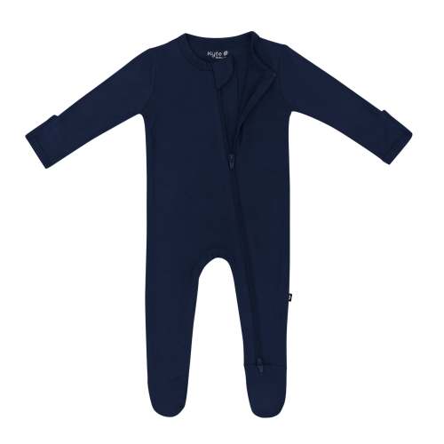 Zippered Footie in Navy | Baby Footie Pajamas | Kyte Baby