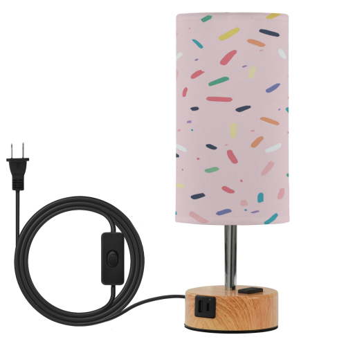 Touch-Control 3-Color Desk Lamp with Plug – Energy-Saving LED + 3 Simultaneous Charging Ports Pastel Colors