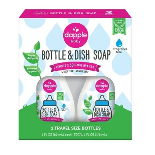 Dapple On the Go Fragrance Free Dish Soap - Travel Size - 6 fl oz/2pk