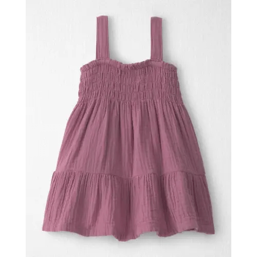 Baby Girl Organic Cotton Smocked Gauze Dress - Little Planet | Carter's