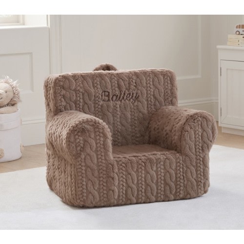 My First Anywhere Chair®, Toasted Coconut Cozy Cable Knit