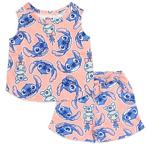 Disney Lilo & Stitch Scrump Tank Top and French Terry Shorts Outfit Set Toddler to Big Kid