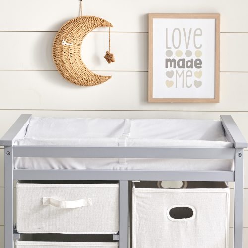 Badger Basket Contoured Changing Pad with Removable Cover - 32" x 16" x 4.5"
