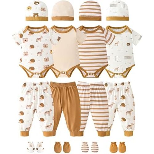 Baby Boy Girl Clothes Newborn Essentials Unisex Must Haves 20Pcs Set Cute Infant Outfits 0 3 6 9 12 18 Months