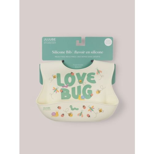 Silicone Bib - Love Bug | Silicone bibs, Cool baby stuff, Cute baby clothes