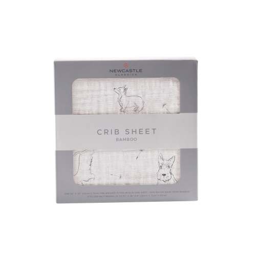 Corgi Bamboo Muslin Crib Sheet
