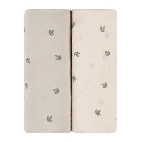 Vintage Leaf Crib Sheet Set with snug fit for safer sleep – Ely's & Co.