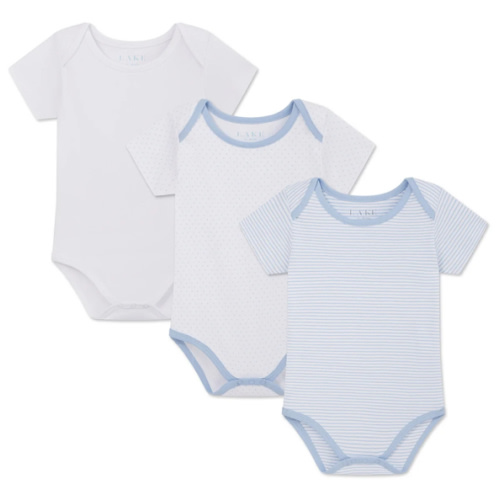 LAKE | Baby | Pima Cotton Pajamas | French Blue Baby Bodysuit Bundle