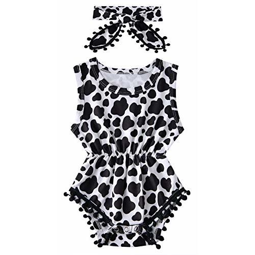 Leapparel Baby Girl Clothes 0-24 Months Floral Sleeveless Newborn Romper Jumpsuit Outfit Set with Headband