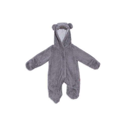 Magnetic Closure Minky Bear Hooded Pram