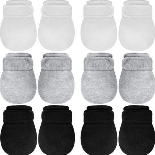 Newcotte Adjustable Baby Mittens No Scratch Newborn Cotton Breathable Gloves Warm Baby Mitts for Boys