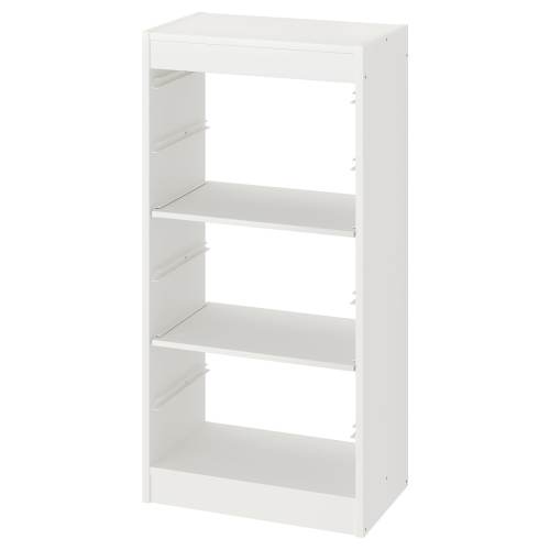 TROFAST Storage combination with shelves - white 18 1/8x11 3/4x37 "