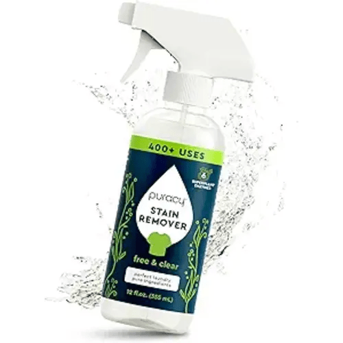 Puracy Stain Remover, Natural Based Travel and Laundry Stain Cleaner for Clothes, Baby Essentials, Kids Stains, Oil and Fabric Spot Cleaner, Unscented (Stain Remover Spray, 12 fl oz)