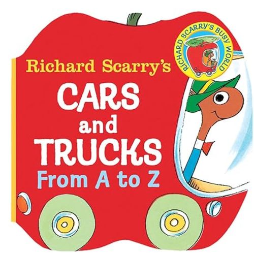 Richard Scarry's Cars and Trucks from A to Z (Shaped Board Book)