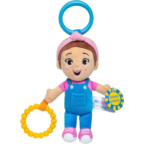 Ms. Rachel Official Sensory Take-Along Toy, Baby Swing & Baby Stroller Teething Toys with Rattle & Clip, Toddler Toys for Girls & Boys for Ages 0-1+
