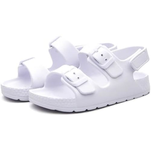 EasyStar Boys and Girls Lightweight Dual-Adjustable Sandal Buckles With Hook and Loop Heel Closure