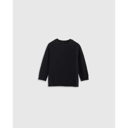 Mongolian Cashmere Crewneck Sweater - Baby in Black