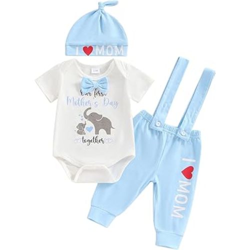 St Patricks Day Baby Boy Outfit My 1st St. Patricks Day Romper Onesie Suspender Pants Set With Beanie Hat