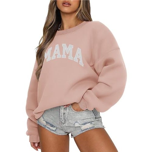 LOMON Crewneck Sweatshirt for Women Casual Oversized Pullover Hoodies Long Sleeve Fleece Tops Sweater