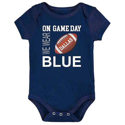 Football On Game Day Baby Bodysuit for Dallas Fans