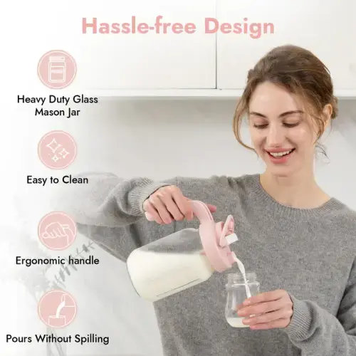 Glass Formula And Breastmilk Mixing Pitcher with Mixing Handle