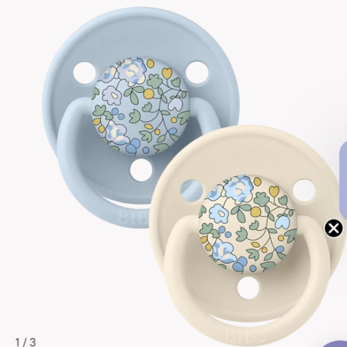 BIBS x LIBERTY De Lux Pacifiers 2 Pack Eloise - Baby Blue Mix – Bibsworld store US