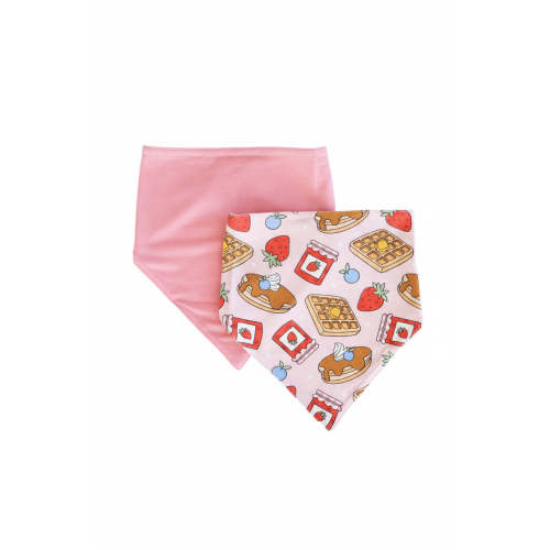 Sweet Stacks 2pc Bandana Bibs | Pink