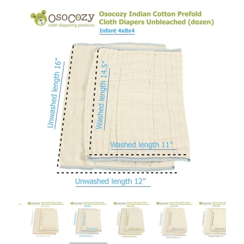 Soft & Absorbent OsoCozy Prefold Cloth Diapers - Buy Now! – ClothDiaper.Com