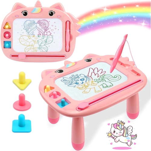Preschool Learning Toys for 2 3 4 5 6 Year Old, Drawing Board Toddler Toys 1-3 for Girls, Birthday Gifts Doodle Board Toys for 1 2 3 Year Old Girls