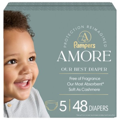 Amore by Pampers Diapers Super Pack - Size 5 - 48ct
