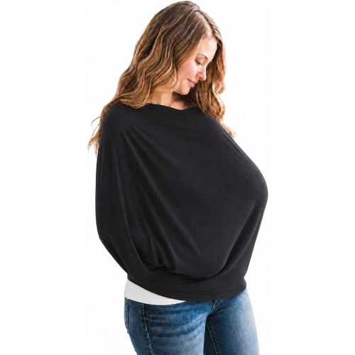 Copper Pearl Nursing Cover for Breastfeeding – Multi-Use Baby Car Seat Cover, Stroller Cover & Breast Feeding Cover Up for Women, Stretchy Breathable High Quality Cover for Boy or Girl, Midnight